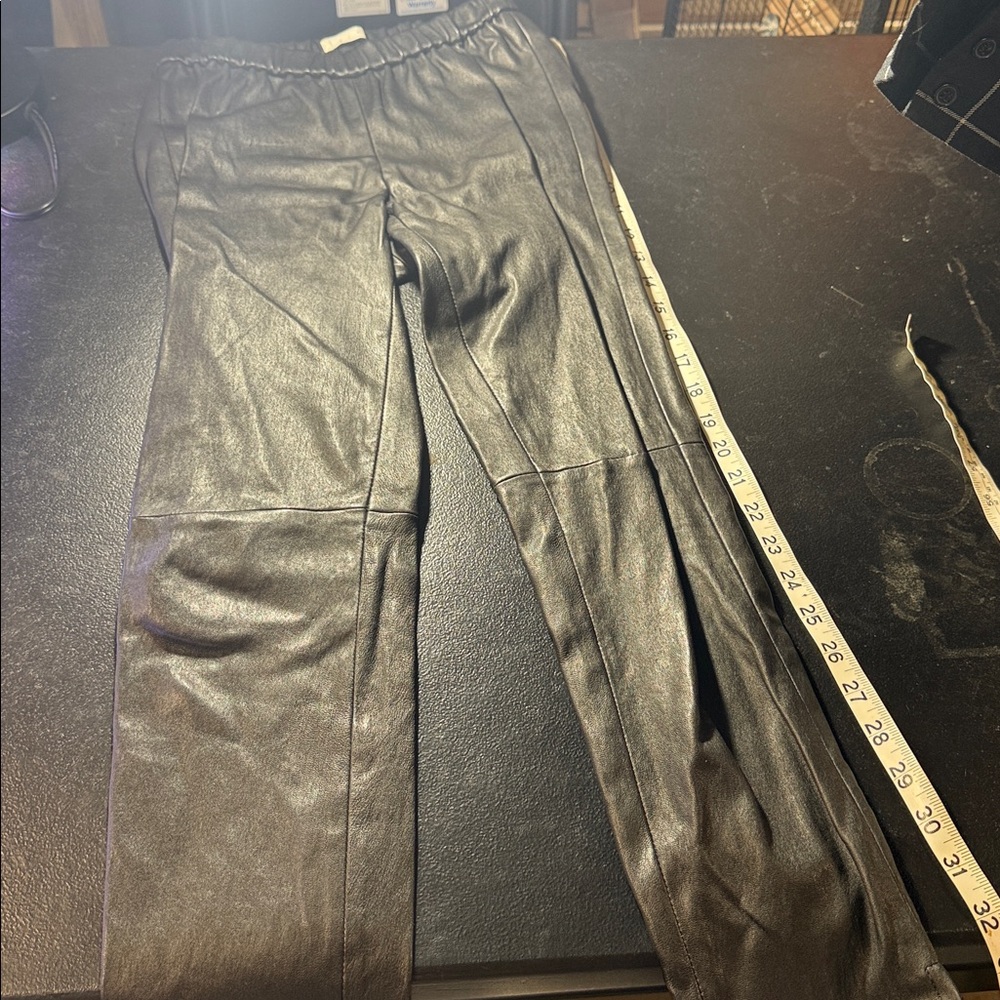 Sleek Black Leather Pants